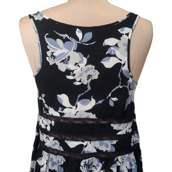 FREE PEOPLE "Voile and Lace" Floral Print Trapeze Dress - Size XS - Picture 10 of 14